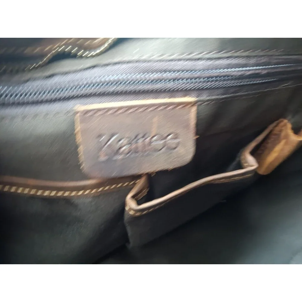 Vintage Kattee Leather Briefcase Messenger Bag Brown Fits 15 Inch Laptop